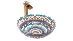LAVOAR REA AZTEC, 40 CM, MULTICOLOR, DIN CERAMICA, CALITATE SUPERIOARA - Img 4