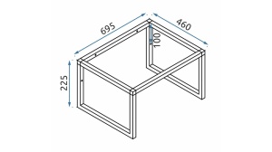 LAVOAR REA GOYA CU SUPORT, NEGRU MAT, 70 CM, DIN CONGLOMERAT, CALITATE SUPERIOARA - Img 5