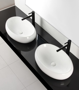 LAVOAR REA MELANIA, ALB, 60 CM, DIN CERAMICA, CALITATE SUPERIOARA - Img 2