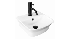 LAVOAR REA SELMA, ALB, 34 CM, DIN CERAMICA, CALITATE SUPERIOARA - Img 4