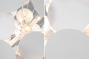 LUSTRA 70CM, INFINITY ALB/ARGINTIU, REALIZATA DIN METAL, COD 36227 - Img 3