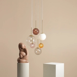 LUSTRA BOSSO, 6 BRATE, 250 CM, MULTICOLOR, DIN STICLA SI METAL, STIL MODERN - Img 4