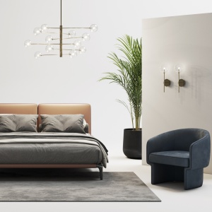 LUSTRA EQUINOXE SP12, ALAMA, DIN METAL SI STICLA, STIL MODERN - Img 3