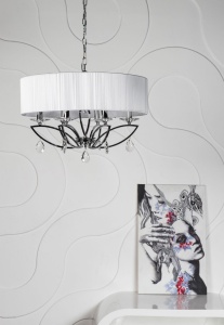 LUSTRA MIRAGGIO MOD602-04-N , DIN METAL, STICLA SI TEXTIL, STIL MODERN, MAYTONI - Img 2