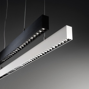 LUSTRA OFFICE SP 3000K, NEGRU, DIN ALUMINIU, STIL MODERN - Img 2