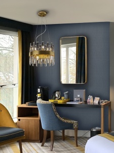 LUSTRA/PLAFONIERA GRACE, 35 CM, AURIU PERIAT/TRANSPARENT, DIN METAL SI STICLA, STIL MODERN