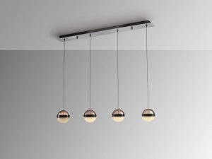 LUSTRA/PLAFONIERA ORBES, 90 CM, MULTICOLORA, DIN METAL, POLICARBONAT SI STICLA, STIL MODERN - Img 5