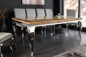MASA DE SUFRAGERIE, BAROC MODERN BARRACUDA, 200CM, METAL, LEMN TEC, STICLA, ARTIM GROUP SELECTION
