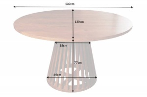 MASA DE SUFRAGERIE ROTUNDA 130CM, MAISON JADE, DIN LEMN MASIV DE SALCAM, ARTIM GROUP SELECTION - Img 6