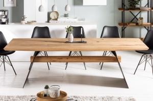 MASA DEOSEBITA, GRAND OAK 240CM, DIN LEMN MASIV SI METAL, ARTIM GROUP SELECTION