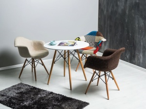 MASA DINING/CAFENEA SOHO 80X80 ALB/FAG STIL SCANDINAV SIGNAL - Img 2