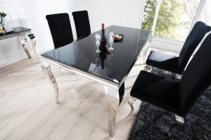 MASA DINING ELEGANTA BAROCK 37356 DIN STICLA SI METAL DESIGN EXCLUSIVIST - Img 3