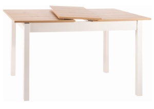 MASA DINING EXTENSIBILA MATTEO, 118(158)X80, STEJAR/ALB MAT, PAL MELAMINAT, STIL MODERN, SIGNAL - Img 3