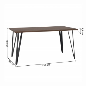 MASA DINING FRIADO, STEJAR/NEGRU, STIL MODERN, TK - Img 2
