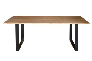 MASA DINING GRACIE 180CM, MARO/NEGRU, LEMN MASIV DE ACACIA SI METAL GINER Y COLOMER