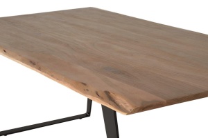 MASA DINING LOLA 200CM, MARO/NEGRU, LEMN MASIV DE ACACIA SI METAL, GINER Y COLOMER - Img 3
