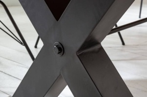 MASA DINING, THOR 200CM, COD 40442, METAL SI LEMN PIN GRI, DESIGN INDUSTRIAL - Img 5