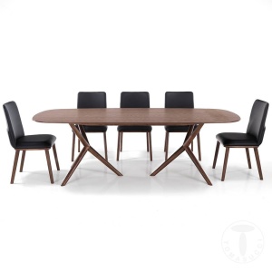 MASA ELEGANTA, OFFICE, 240CM, COPENHAGA, COD 4000, STIL MODERN, REALIZATA DIN MDF SI LEMN MASIV - Img 4