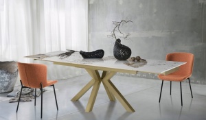 MASA EXTENSIBILA 160/240CM, TYCHI, DIN METAL SI CERAMICA CU FINISAJ MARMURA, ARTIM GROUP SELECTION - Img 6