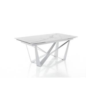 MASA EXTENSIBILA DIN CERAMICA 160/240CM, GRAM, COD 3875, STIL MODERN, REALIZATA DIN METAL SI CERAMICA