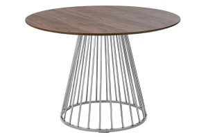 MASA GLAM WALNUT, 110 CM, CONFECTIONATA DIN METAL, FURNIR SI MDF, STIL MODERN