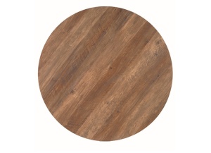 MASA LIVING/DINING OAKLAND, 100 CM, NUC/NEGRU MAT, BLAT DIN MDF, FURNIR NATURAL SI PICIOARE DIN METAL, STIL MODERN - Img 5