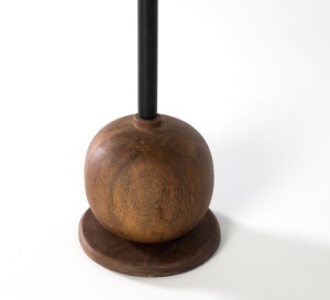 MASUTA DE CAFEA 50CM, CULOARE NUC, DIN LEMN DE MANGO SI METAL, MODEL DEOSEBIT - Img 3