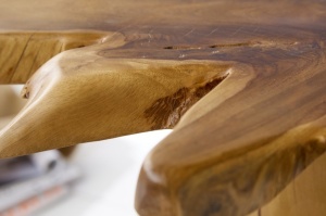 MASUTA DE CAFEA 60CM, ROOT, DIN LEMN DE TEC, DESIGN RUSTIC - Img 3