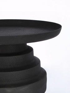 MASUTA DE CAFEA AMBA 40 NEAGRA, CONFECTIONATA DIN OTEL, STIL MODERN - Img 2