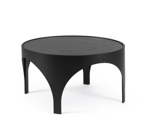 MASUTA DE CAFEA ARCHIE 70X42, NEAGRA, CONFECTIONATA DIN OTEL, STIL MODERN
