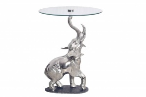MASUTA DE CAFEA, ELEPHANT 75CM COD 43557, METAL, STICLA SI MARMURA, REALIZATA MANUAL - Img 2