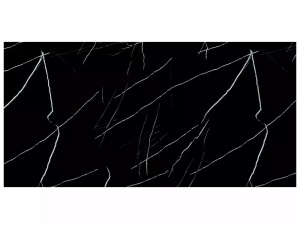 MASUTA DE CAFEA ESCADA A II, 120 CM, EFECT DE MARMURA NEAGRA/AURIU, BLAT DIN STICLA SECURIZATA SI CADRU DIN METAL, STIL MODERN - Img 2