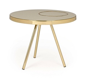 MASUTA DE CAFEA KESAR BEJ/AURIU, CONFECTIONATA DIN OTEL, STIL MODERN