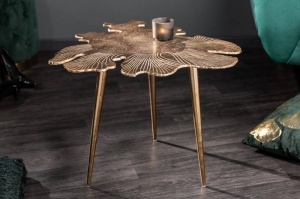 MASUTA DE CAFEA, LEAF 57CM, DIN METAL AURIU, DESIGN MODERN - Img 2