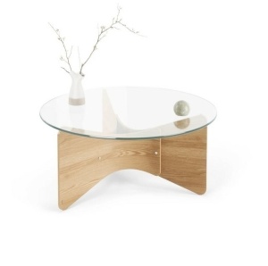 MASUTA DE CAFEA MADERA, CONFECTIONATA DIN LEMN DE FRASIN SI EUCALIPT SI BLAT DIN STICLA, STIL MODERN