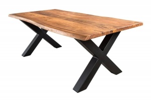 MASUTA DE CAFEA, MAMMUT 120CM, DIN LEMN MASIV DE SALCAM SI METAL, DESIGN INDUSTRIAL - Img 5