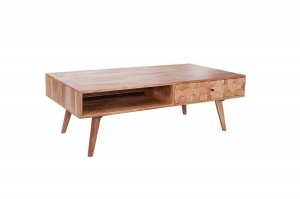 MASUTA DE CAFEA, MYSTIC 100CM, LEMN MASIV SALCAM, DESIGN RETRO - Img 5