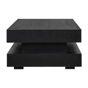 MASUTA DE CAFEA OAKURA, 150 CM, NEAGRA, DIN FURNIR DE STEJAR, RICHMOND INTERIORS - Img 3