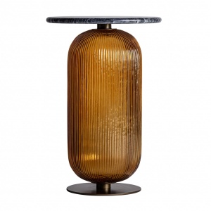 MASUTA DE CAFEA REF. 29835, DIN METAL, STICLA SI PIATRA, STIL MODERN, VIC