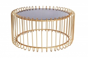 MASUTA DE CAFEA, VARIATION 60CM, METAL SI STICLA SECURIZATA, COD 43503, DESIGN MODERN