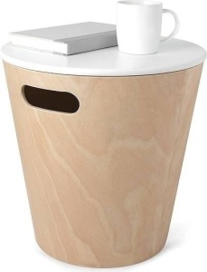 MASUTA DE CAFEA WOODROW ALB/NATURAL DIN LEMN STIL MODERN