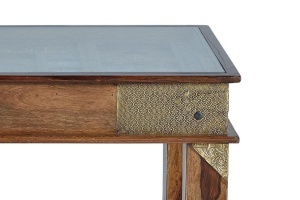 MASUTA DE CAFEA YORK 120CM, MARO/MULTICOLORA, DIN LEMN DE TRANDAFIR, STIL VINTAGE - Img 5