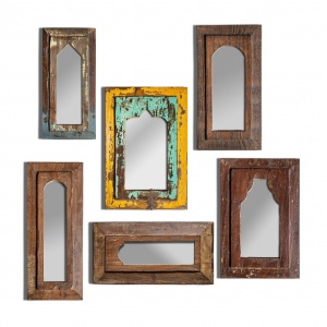 OGLINDA ASSORTED REF. 29974, DIN LEMN DE TEC SI STICLA, STIL VINTAGE, VIC