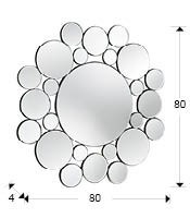 OGLINDA DECORATIVA 80CM, LEILA, 183201, DESIGN MODERN , SCHULLER - Img 2