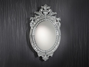 OGLINDA DECORATIVA MIDAS, 40x70 CM, DIN STICLA SI MDF, STIL MODERN - Img 3