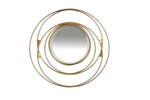 OGLINDA ROTUNDA DYLAN 16316, AURIE, DIN METAL SI STICLA, STIL MODERN G&C