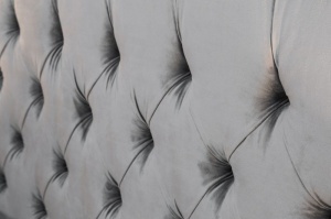 PAT DUBLU ARGINTIU, 160X200CM, PARIS, CU TAPITERIE DIN CATIFEA, STIL MODERN - Img 6