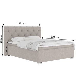 PAT TIP BOXSPRING MORINA, GRI/MARO, STIL MODERN, TK - Img 2