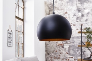 PENDUL 30CM, GLOW NEGRU/AURIU, COD 40825, DIN METAL , STIL INDUSTRIAL - Img 2