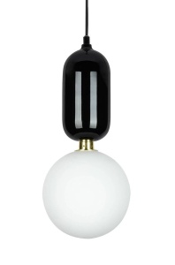 PENDUL BOY S FI18, NEGRU, DIN METAL SI STICLA, STIL MODERN, B2